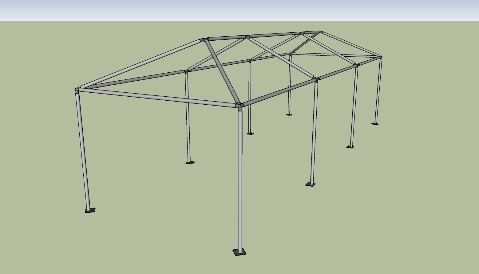 10x30 frame tent corner view